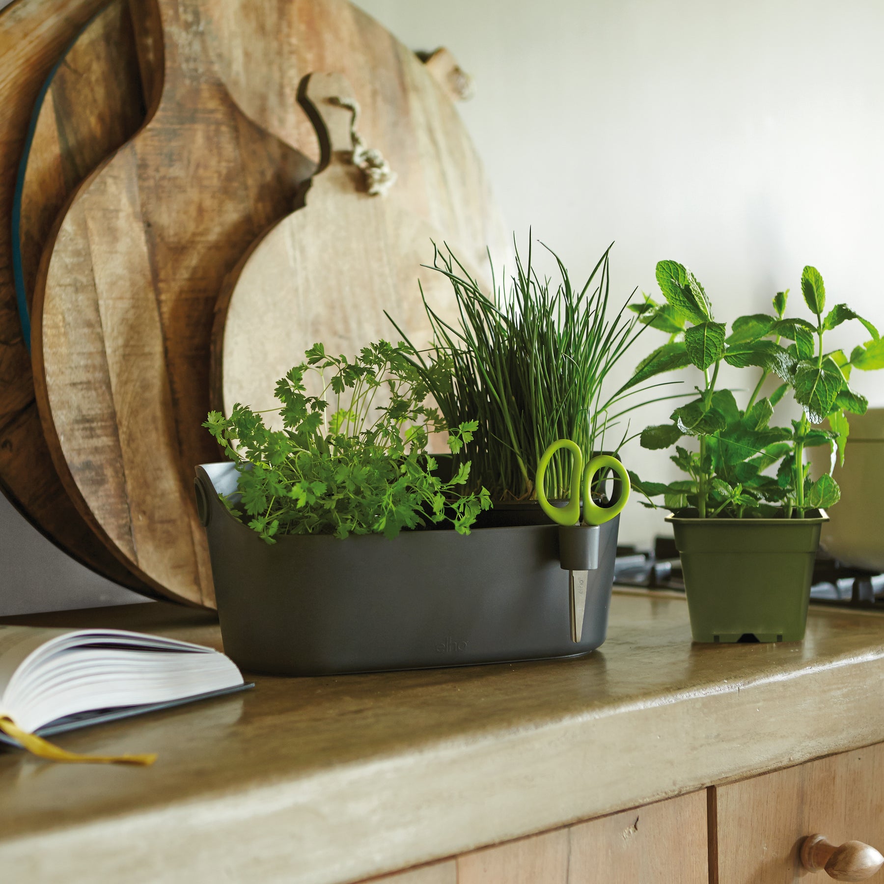Cache-pots & Pots - Cache-pot Brussels Herbs Station anthracite ELHO - 