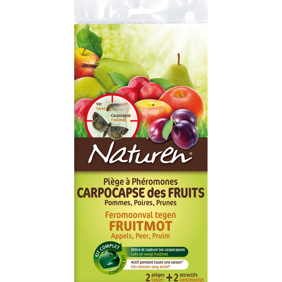 2 Pièges à phéromones - Carpocapse des fruits NATUREN - Willemse