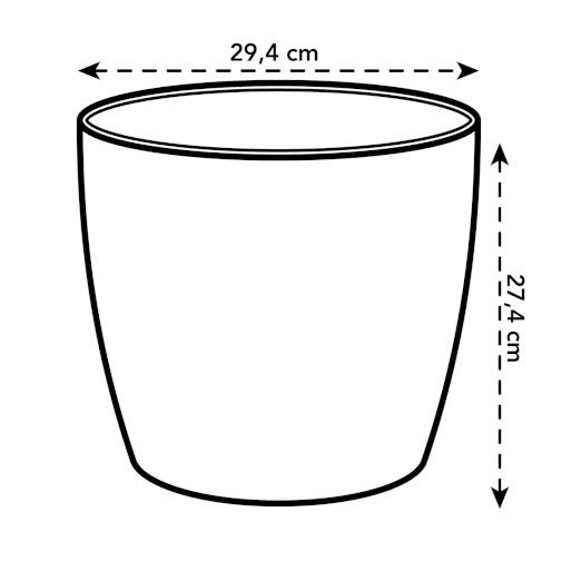 Cache-pot Brussels Round anthracite ELHO - Willemse