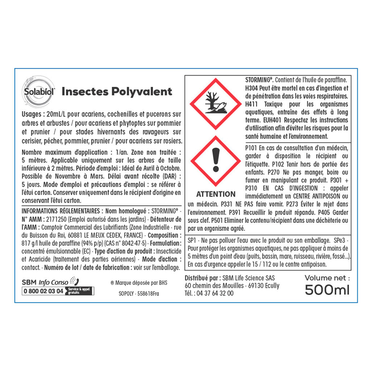 Insecticide polyvalent SOLABIOL -  - Willemse