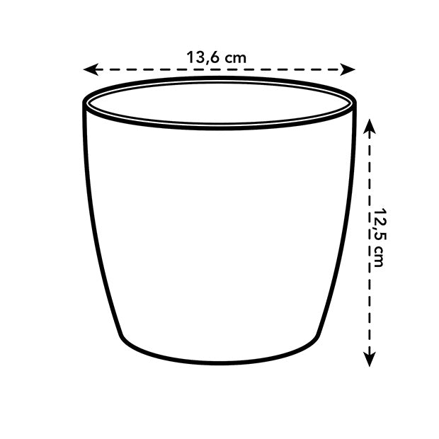 Cache-pots & Pots - Elho Cache-pot Brussels rond brun cookie - 