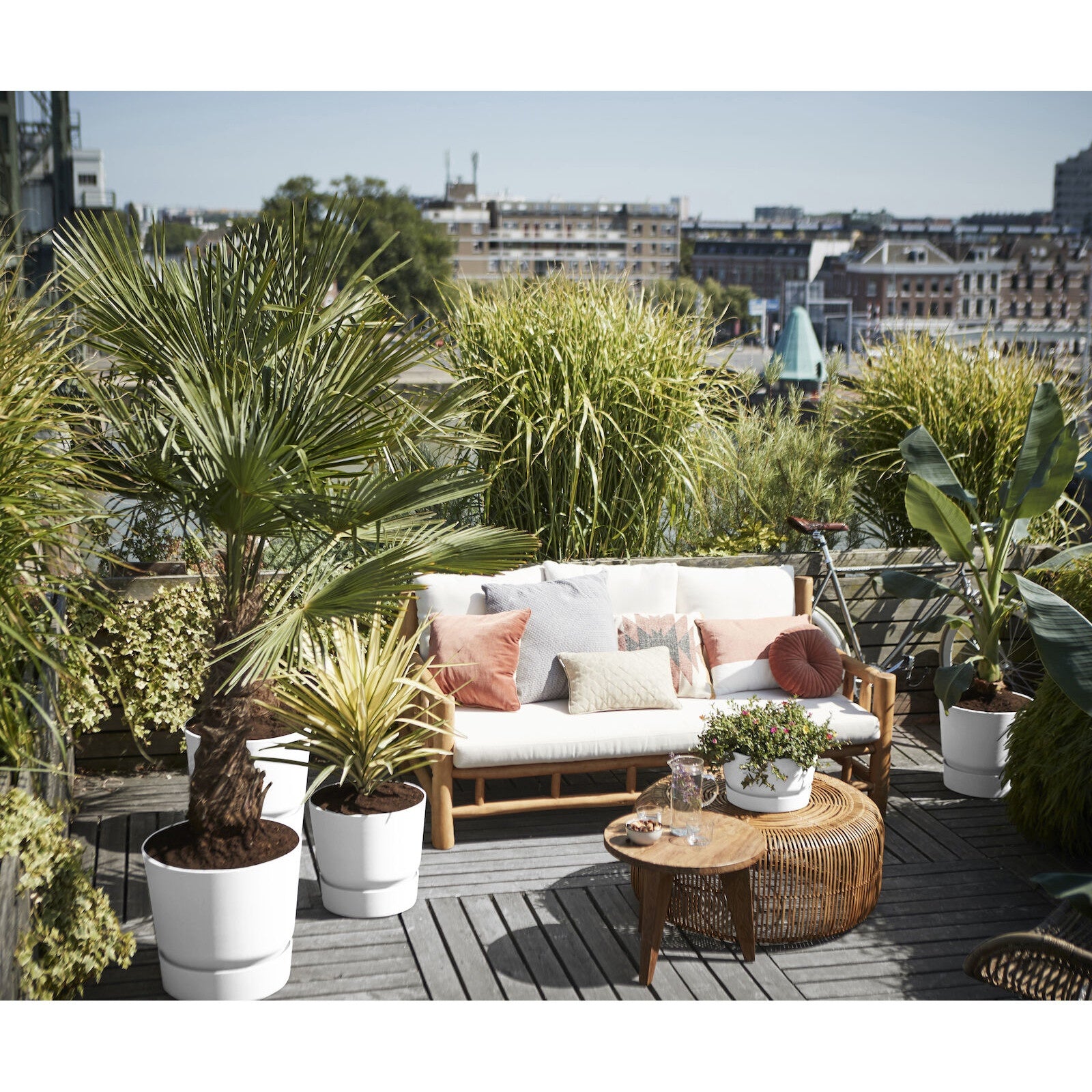 Vente Pot de fleurs Greenville Blanc ELHO - 