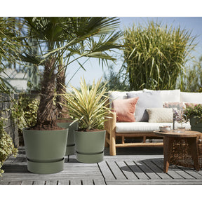  - Pot de fleurs Greenville Leaf green ELHO - Cache-pots & Pots