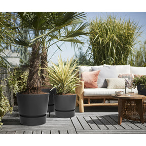 Cache-pots & Pots - Pot de fleurs Greenville Living noir ELHO - 
