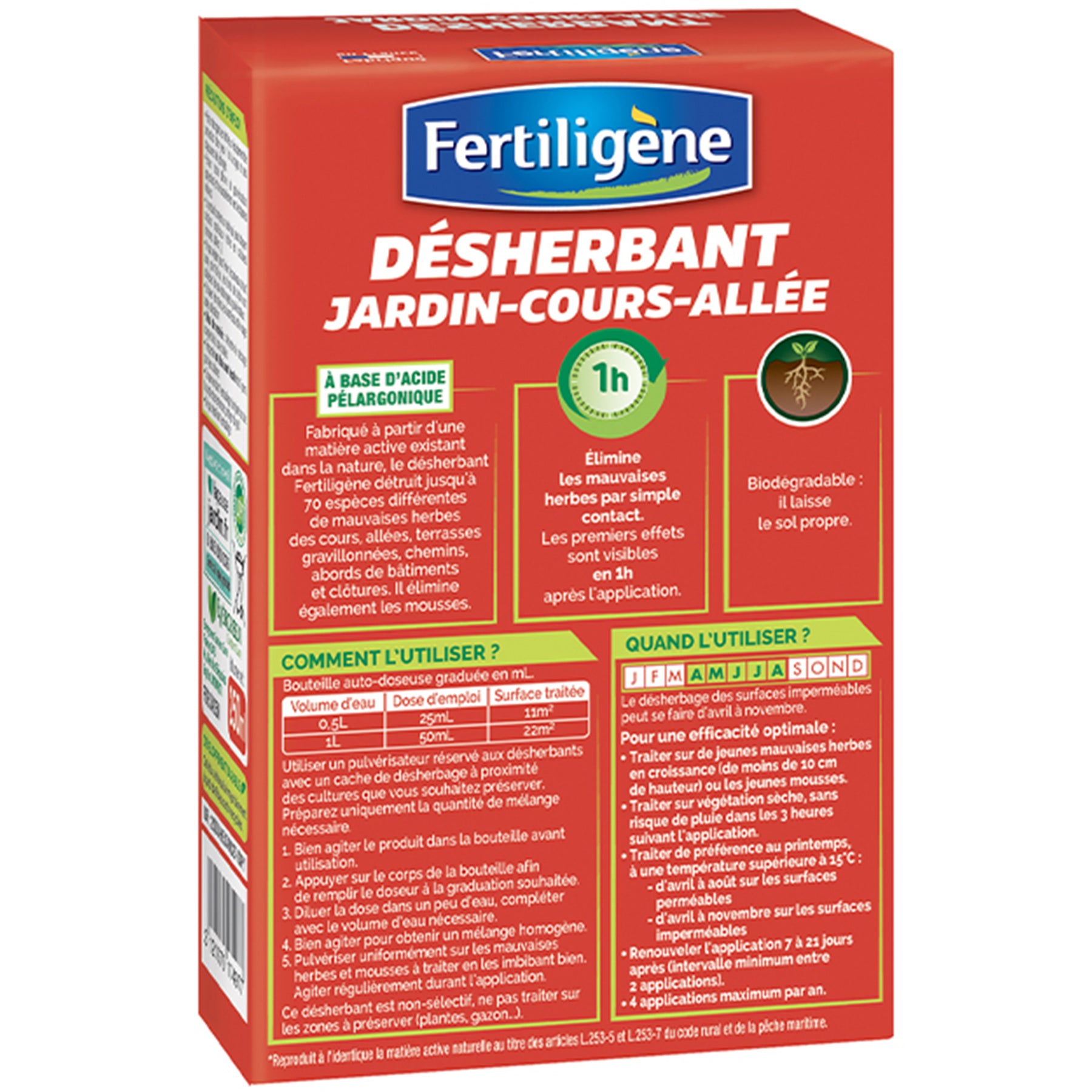 Désherbant jardin-cours-allée FERTILIGENE -  - Willemse